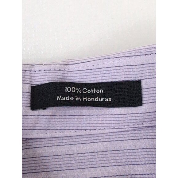 Calvin Klein Shirt Mens XL Purple‎ Stripe Button Up Long Sleeve Business Casual - Picture 11 of 13